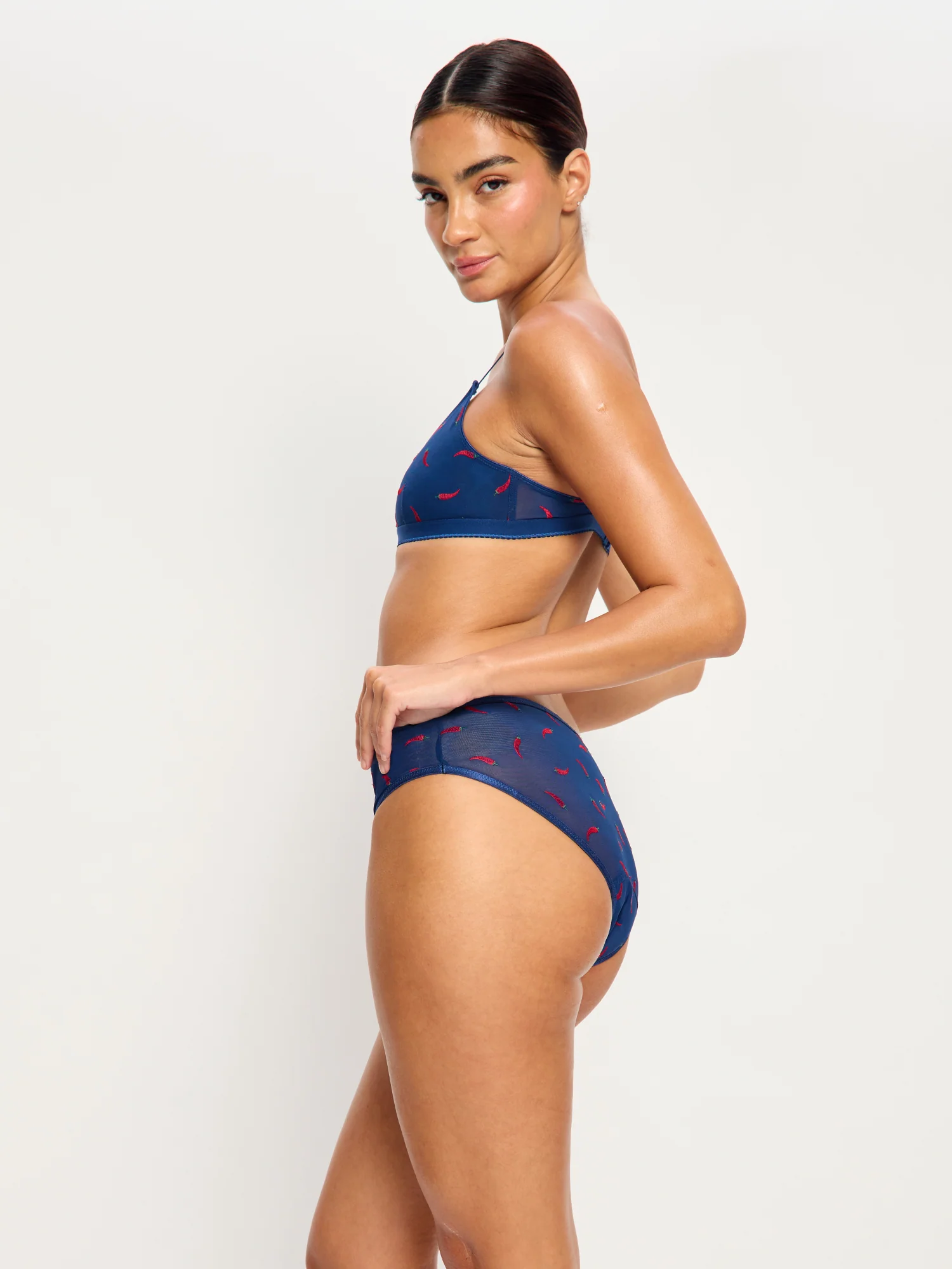Intimates Spicy Day Hi Waist Brief Moderate Navy Chilli - Image 2