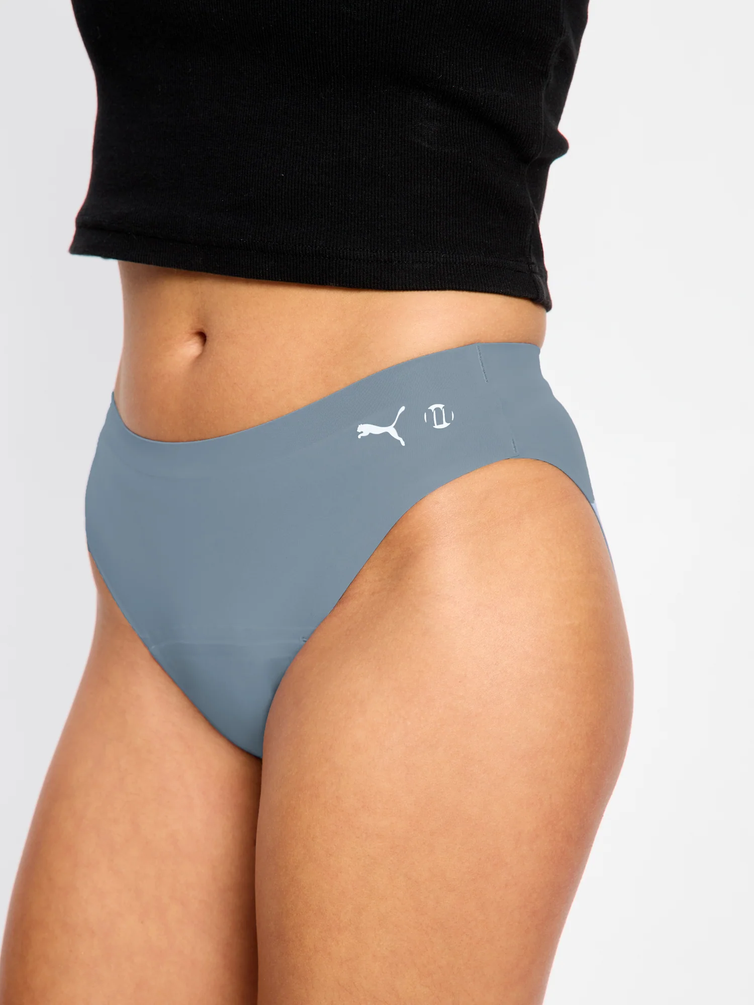 Puma X Modibodi Seamfree Active Bikini Moderate Native Blue - Image 5