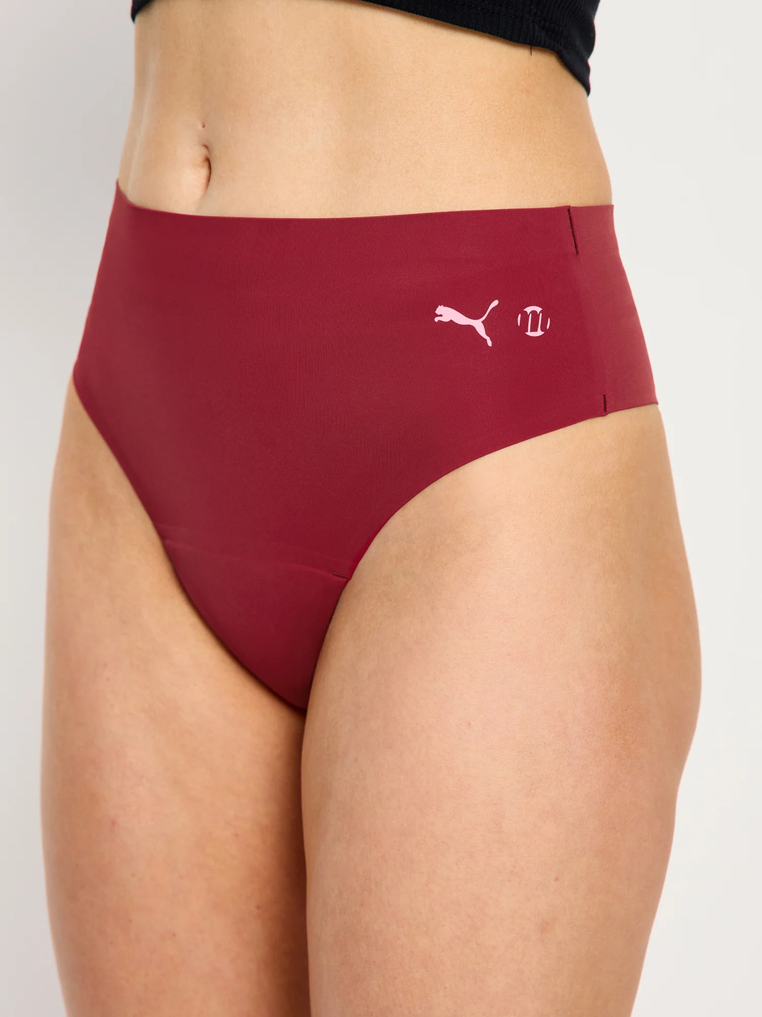 Puma X Modibodi Seamfree Active Hi Waist Cheeky Moderate Caramelised Red 3 Pack - Image 6