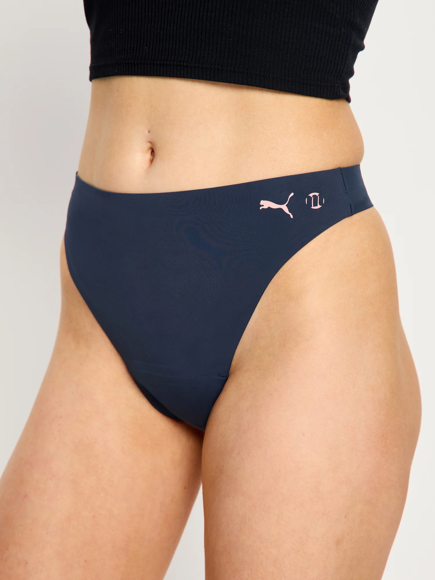 Puma X Modibodi Seamfree Active Hi Waist Thong Light Midnight 3 Pack - Image 5