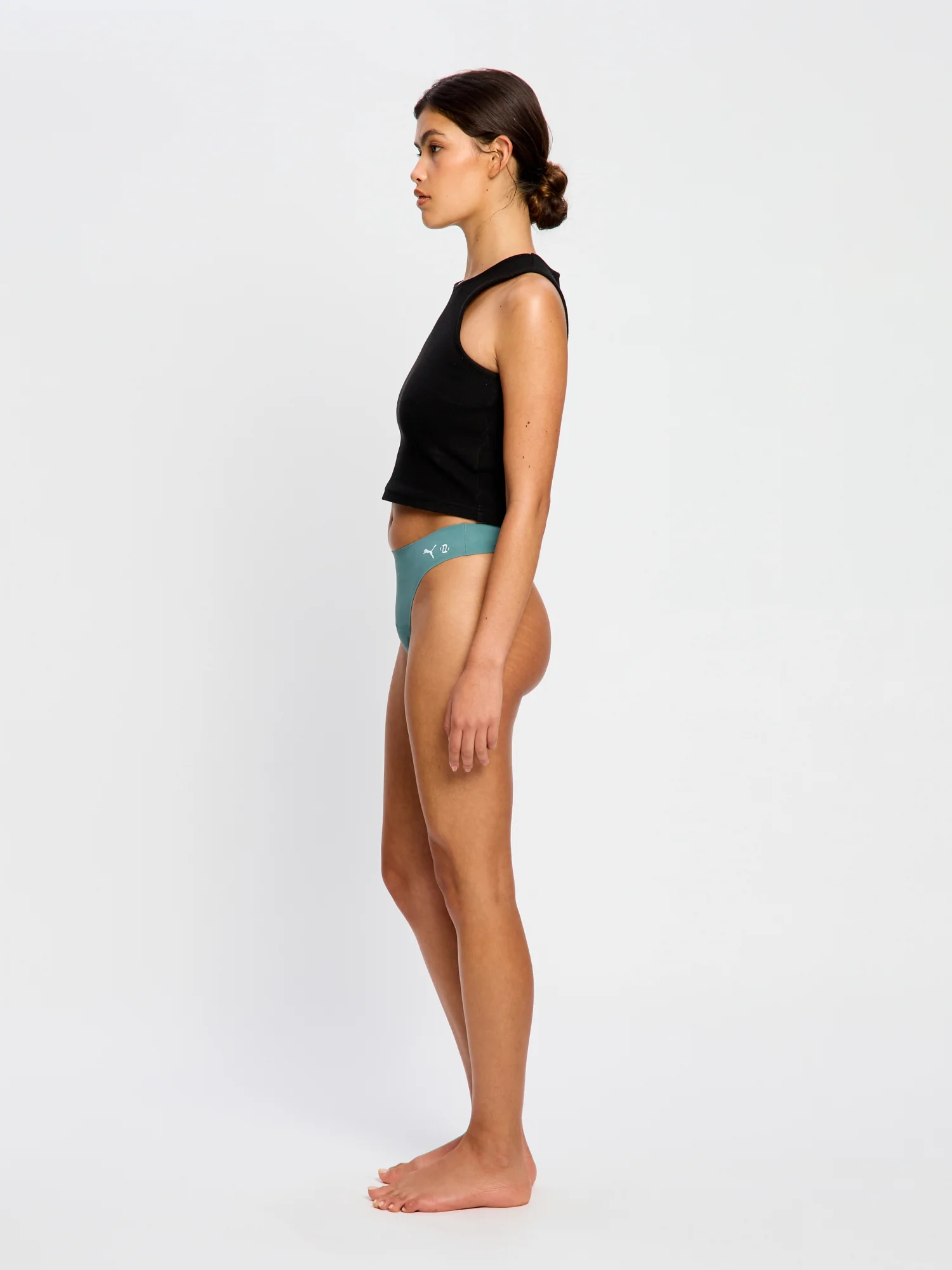 Puma X Modibodi Seamfree Active Thong Light Sage Green - Image 2