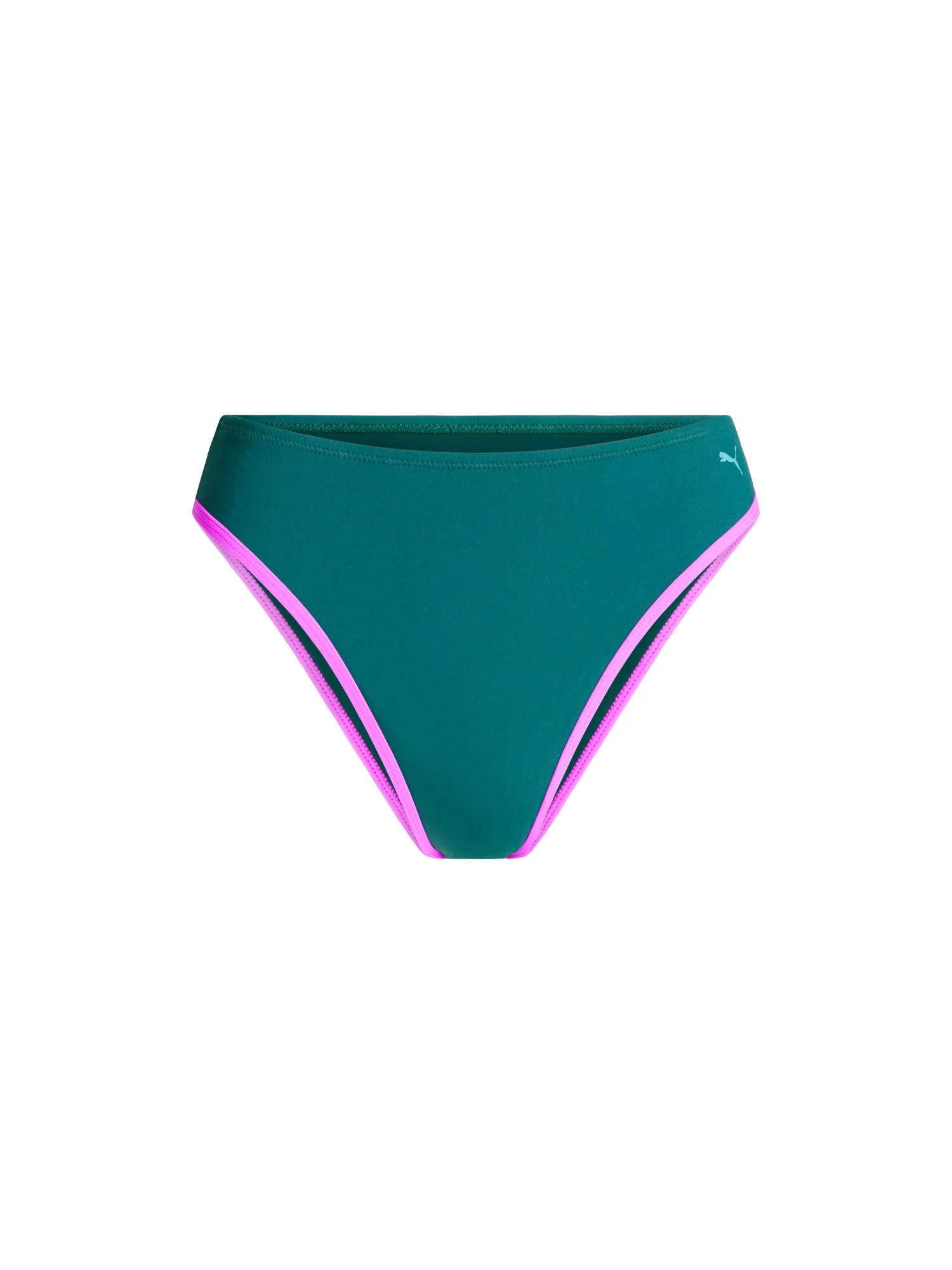 Puma X Modibodi Swimwear Hi-Leg Cheeky Bottom Super Emerald Ice - Image 7