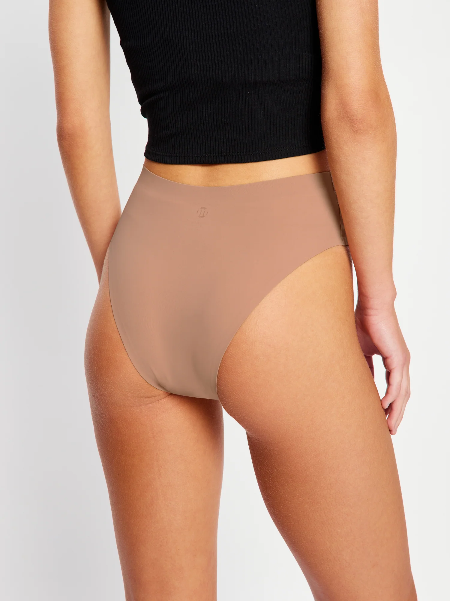 Seamfree Hi Waist Cheeky Moisture Wicking Tawny Brown - Image 5