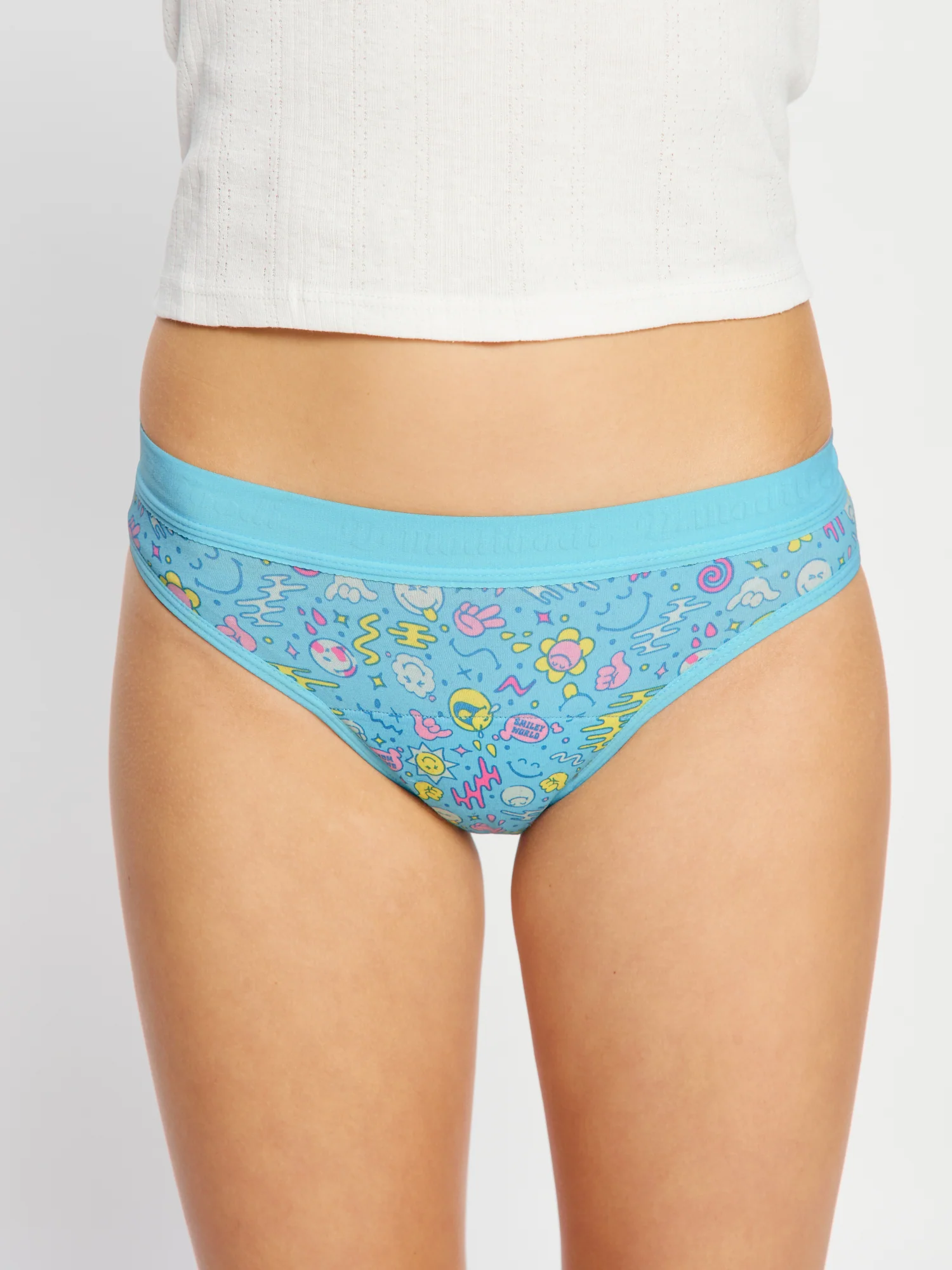 SmileyWorld® | Modibodi Teen Hipster Bikini Moderate Wonderlust Blue - Image 5