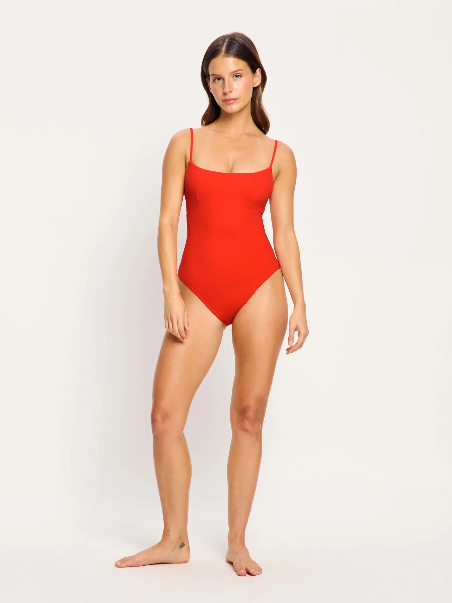 Swimwear String Back One Piece Light Poinciana - Image 2
