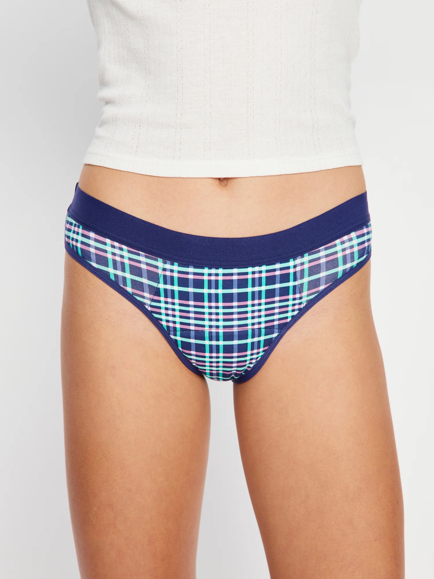 Teen Hipster Boyleg & Bikini Midnight Purple Check 2 Pack - Image 3
