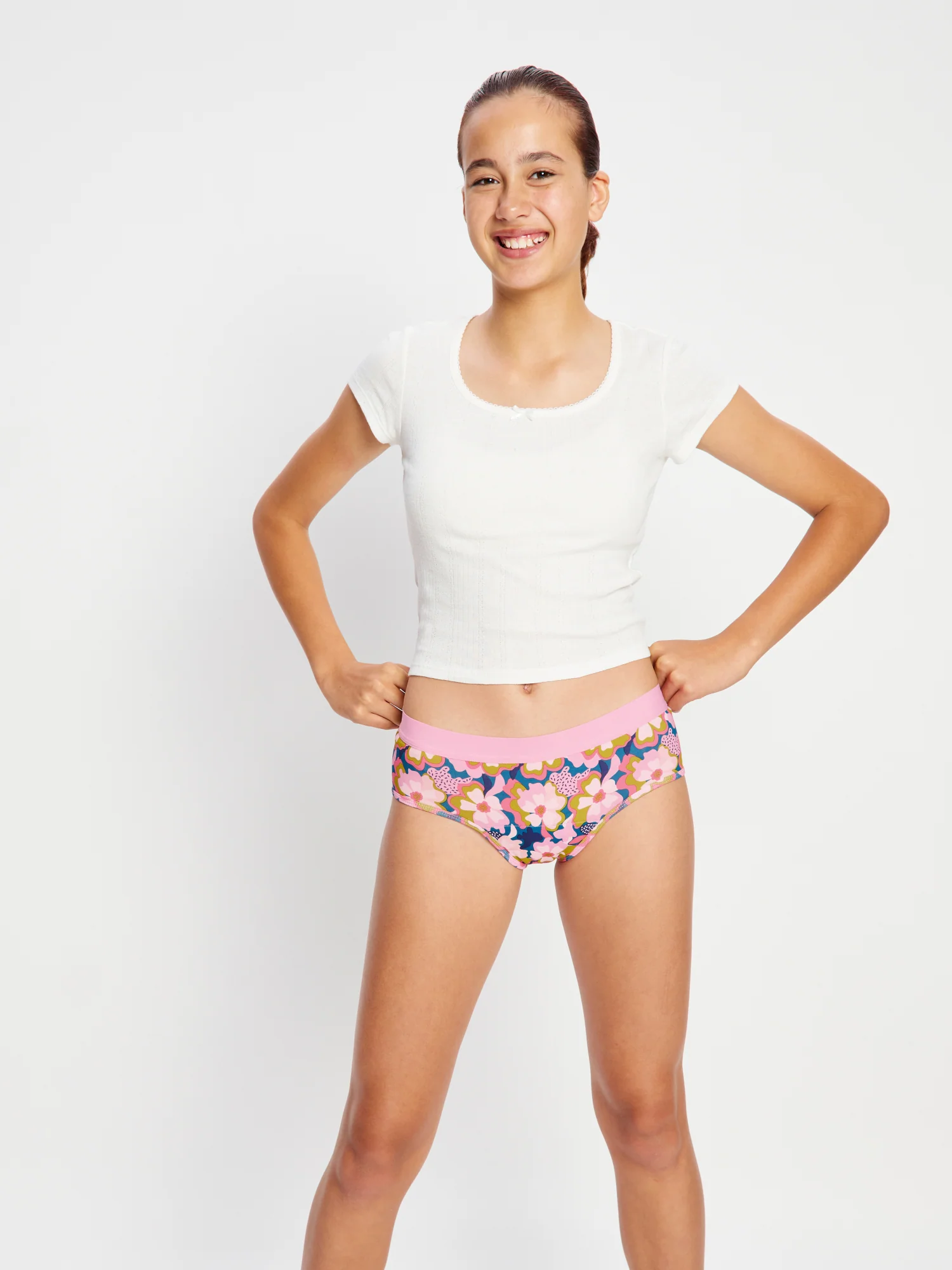 Teen Hipster Boyleg & Boyshort Twilight Jungle Pink 2 Pack - Image 8