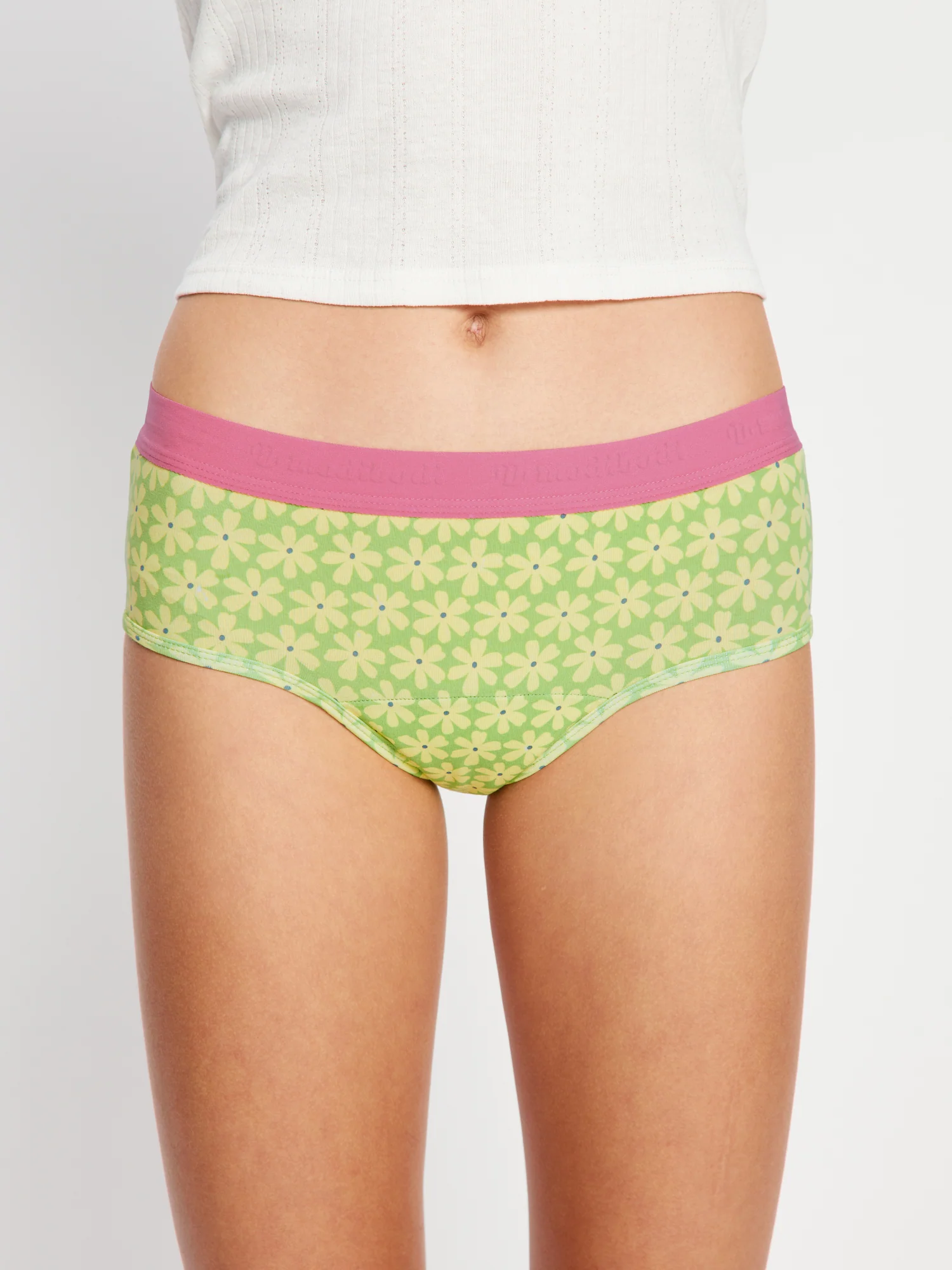Teen Hipster Boyleg Moderate Floral Green - Image 5